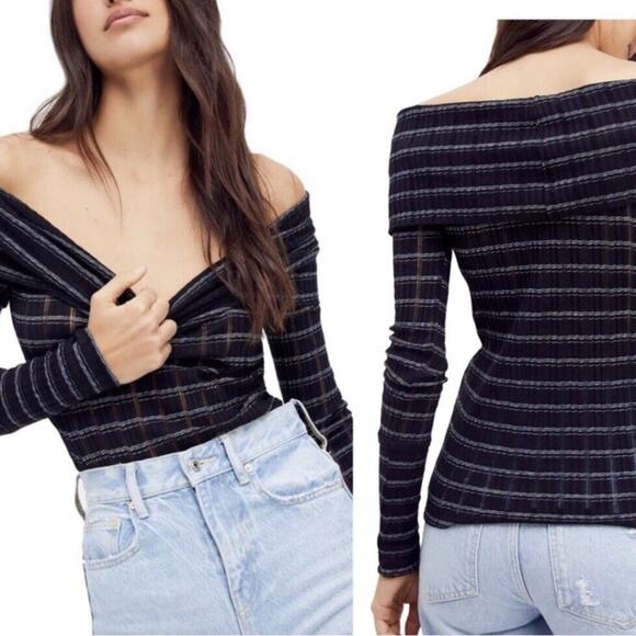 FREE PEOPLE We The Free Snowbunny Off The Shoulder Top Size XS - Picture 1 of 7
